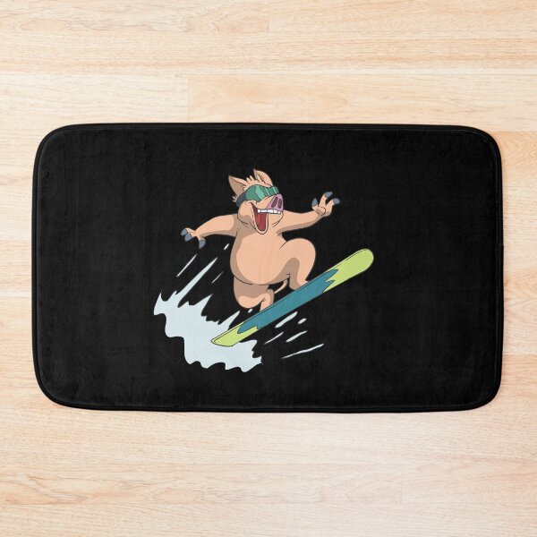 Item preview, Pig on snowboard when jumping designed and sold by Monkey Ful.
