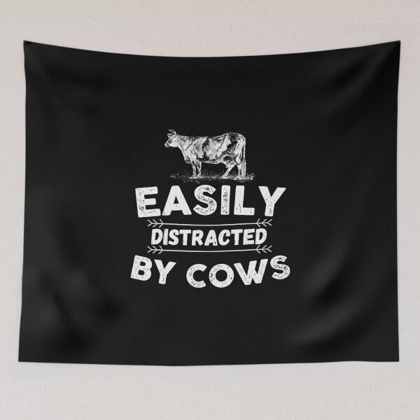Item preview, Easily Distracted by Cows Vintage designed and sold by The Little Wood Cottage.