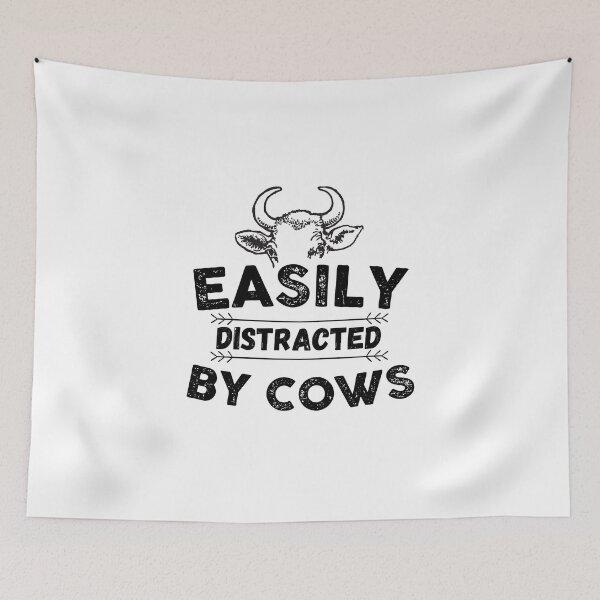 Item preview, Easily Distracted by Cows Vintage designed and sold by The Little Wood Cottage.