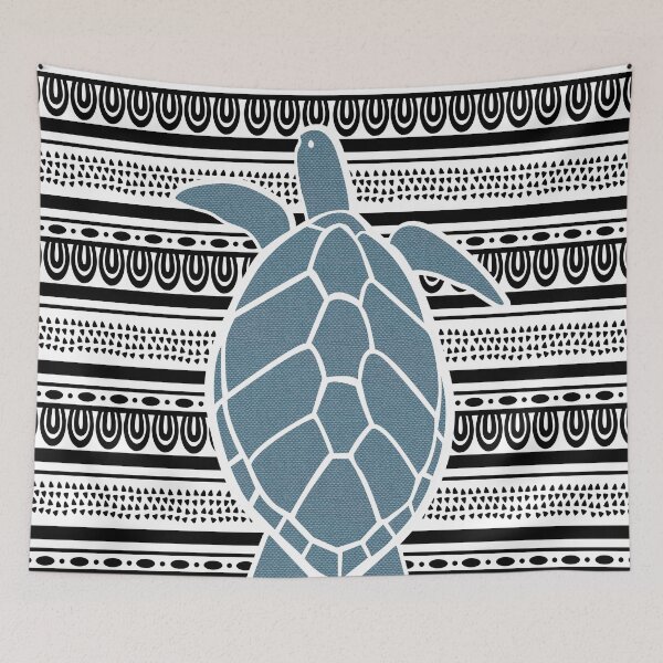 Item preview, Blue Sea Turtle on b&w designed and sold by Amilia Korre.