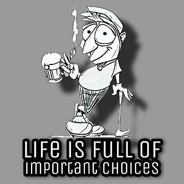 Funny Life is Full Of Important Choices Golf Gifts' Sticker