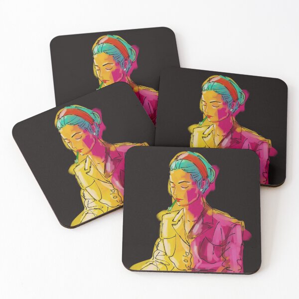 Item preview, Simone de Beauvoir black background designed and sold by KennyLucky.