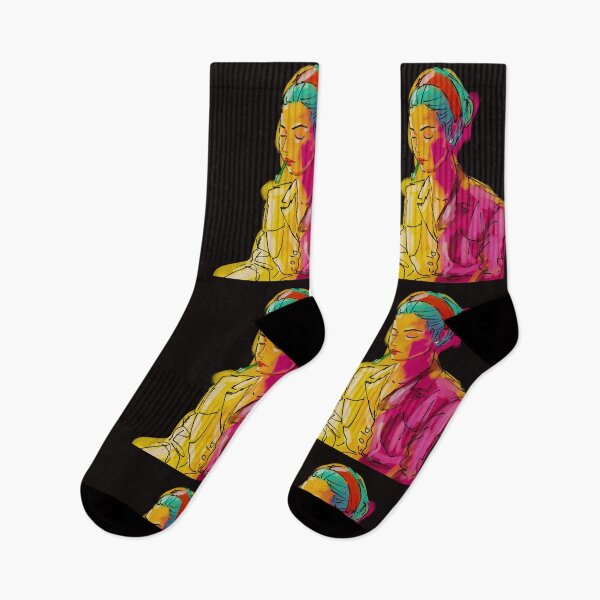 Item preview, Simone de Beauvoir black background designed and sold by KennyLucky.