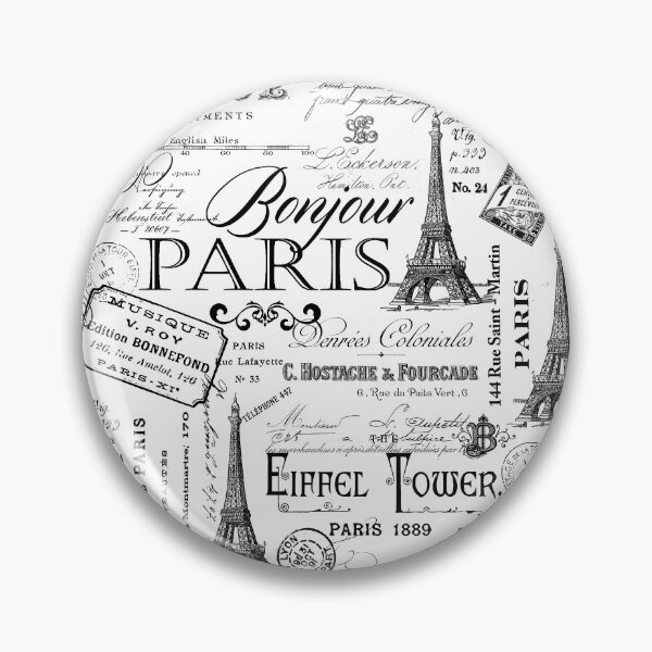 Item preview, Vintage Paris Black And White Nostalgic Pattern designed and sold by artsandsoul.