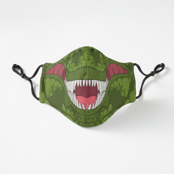 Green T-Rex Face Fitted 3-Layer