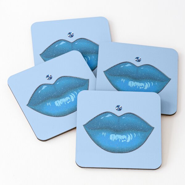 Item preview, Lips in Pastel Blue Lolita Pout Piercing Makeup designed and sold by GlamourChick.