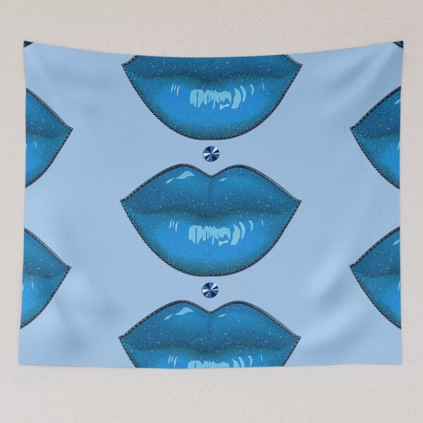 Item preview, Lips in Pastel Blue Lolita Pout Piercing Makeup designed and sold by GlamourChick.