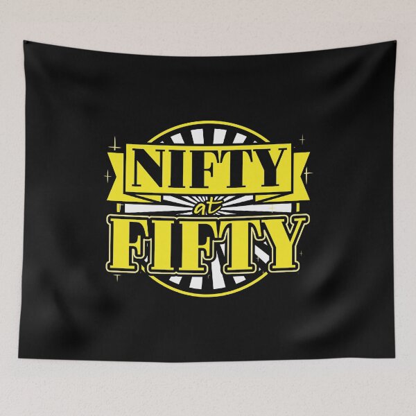 Item preview, Nifty at Fifty   50th Birthday designed and sold by Gold Wings Tees.