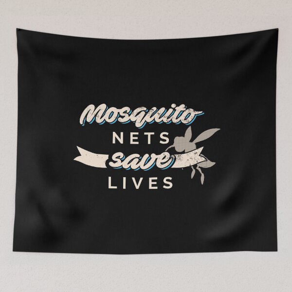 Item preview, Mosquito Nets Save Lives. Anti-malaria design. designed and sold by Gold Wings Tees.