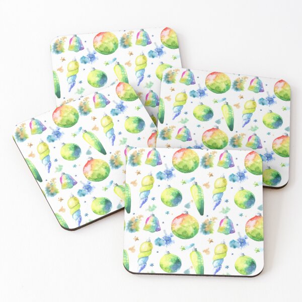 Item preview,  New Years Christmas pattern of Christmas balls, green designed and sold by fiolika.