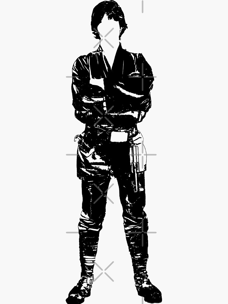 Imagen 3 de 3, Pegatina con la obra Luke Skywalker, diseñada y vendida por Bunny500.