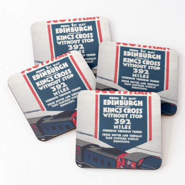 Item preview, retro classic The Flyin Scotsman poster designed and sold by CorasPosters.
