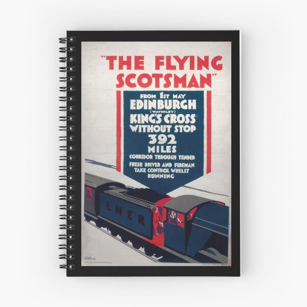 Item preview, retro classic The Flyin Scotsman poster designed and sold by CorasPosters.