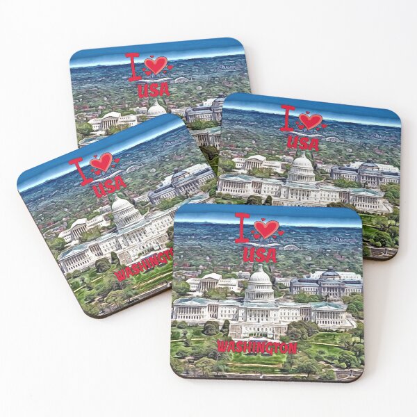 Item preview, I LOVE USA, Washington designed and sold by REALDesign-Shop.