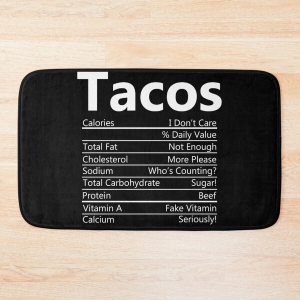 Item preview, Funny Tacos Nutrition Facts I Don't Care designed and sold by motivationaltee.
