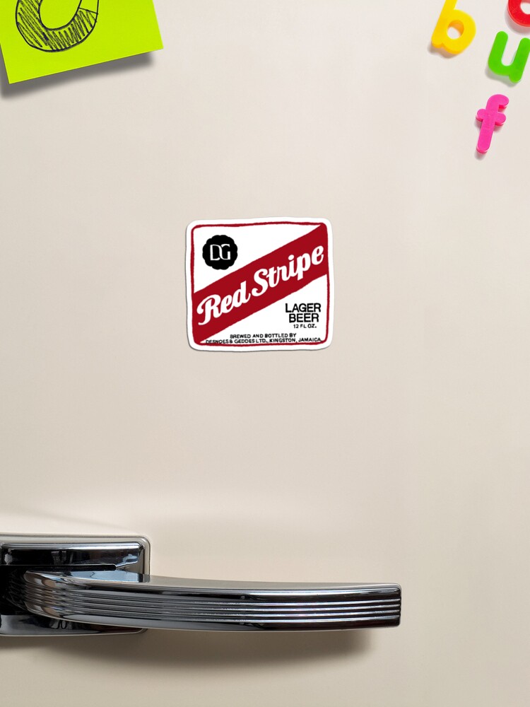 red stripe fridge