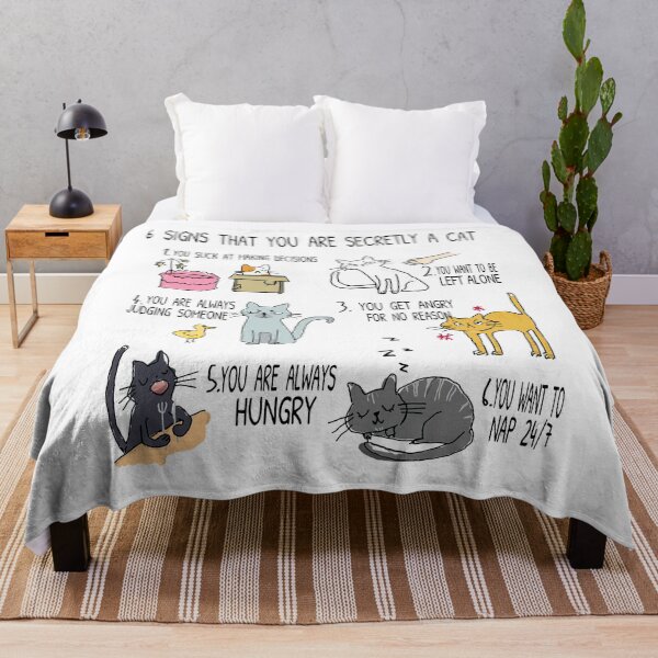 Item preview, Six Signs That You Are Secretly A Cat, Crazy Cat Lady , Gifts for Cat Lovers  designed and sold by AhmedBear.