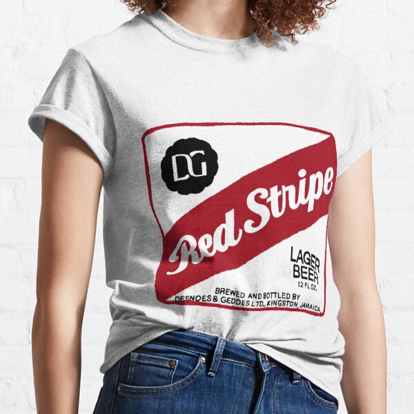 vintage red stripe beer shirt