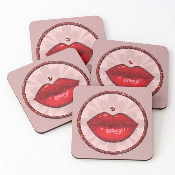 Item preview, Girly Makeup Pout - Red Lips designed and sold by GlamourChick.