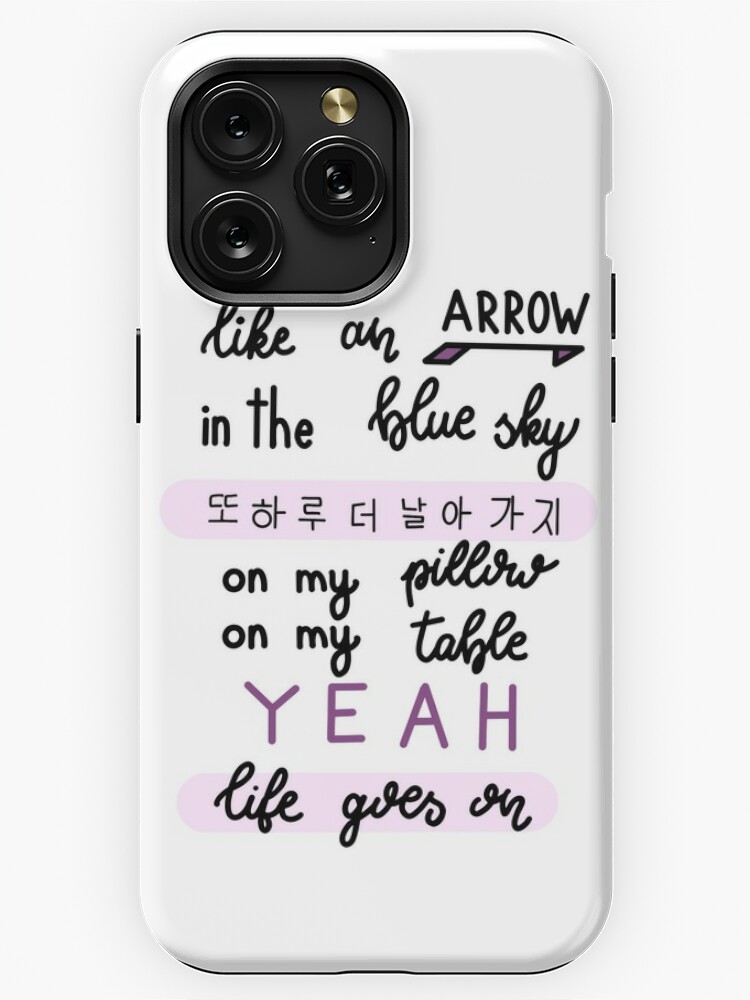 Life goes on BTS group portrait iPhone Case by armylanding