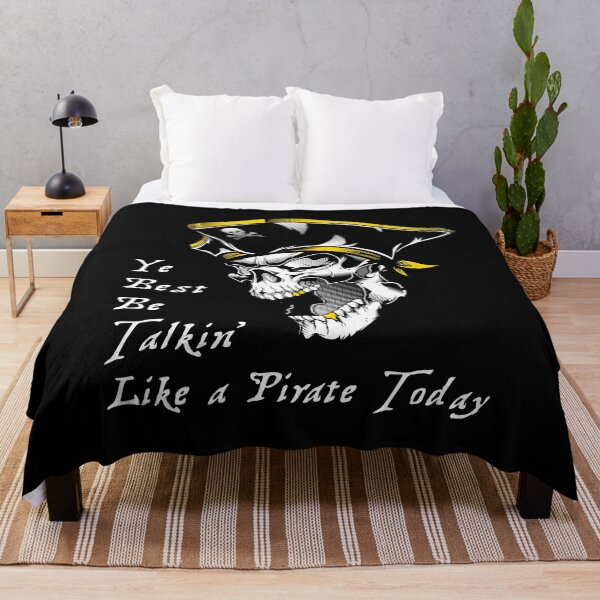 Item preview, Talk Like a Pirate Today Hand Drawn Pirate Skull designed and sold by Gold Wings Tees.