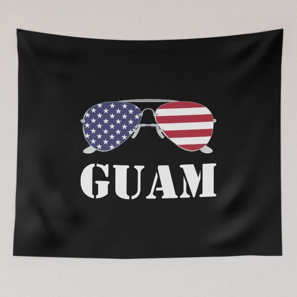 Item preview, Guam American Flag Sunglasses Patriotic designed and sold by Gold Wings Tees.