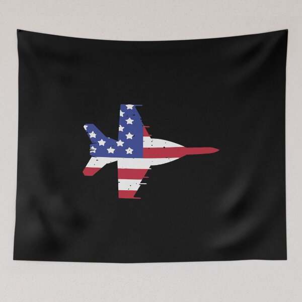 Item preview, Patriotic American Flag F/A-18 Super Hornet designed and sold by Gold Wings Tees.