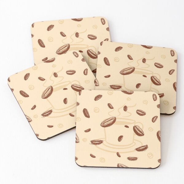 Item preview, Seamless pattern of freehand drawing coffee bean designed and sold by C2Hvectorist.