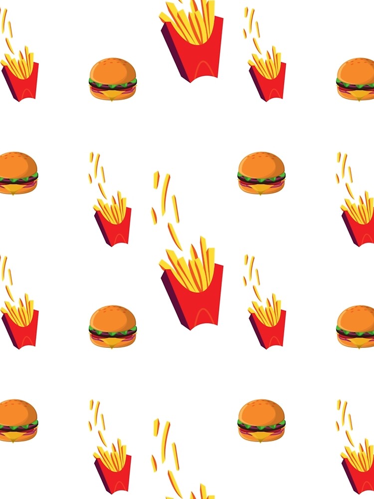 Discover French Fries Pattern Burger Leggings