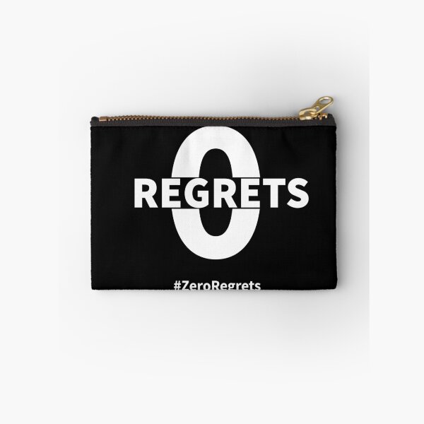 Item preview, Zero regrets design - '0' black design designed and sold by lonelyweebshop.