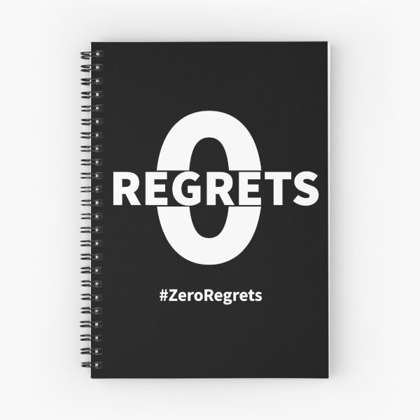 Item preview, Zero regrets design - '0' black design designed and sold by lonelyweebshop.