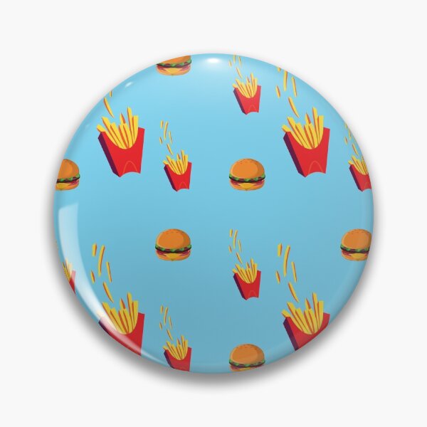 Item preview, French Fries Pattern Burger Light Blue designed and sold by kyds.