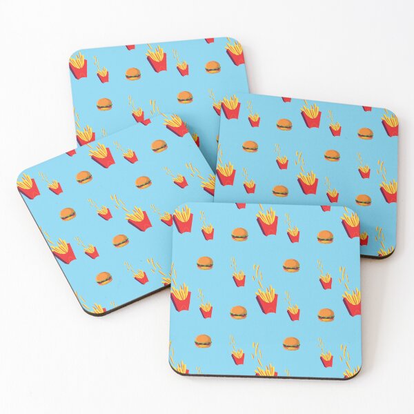 Item preview, French Fries Pattern Burger Light Blue designed and sold by kyds.