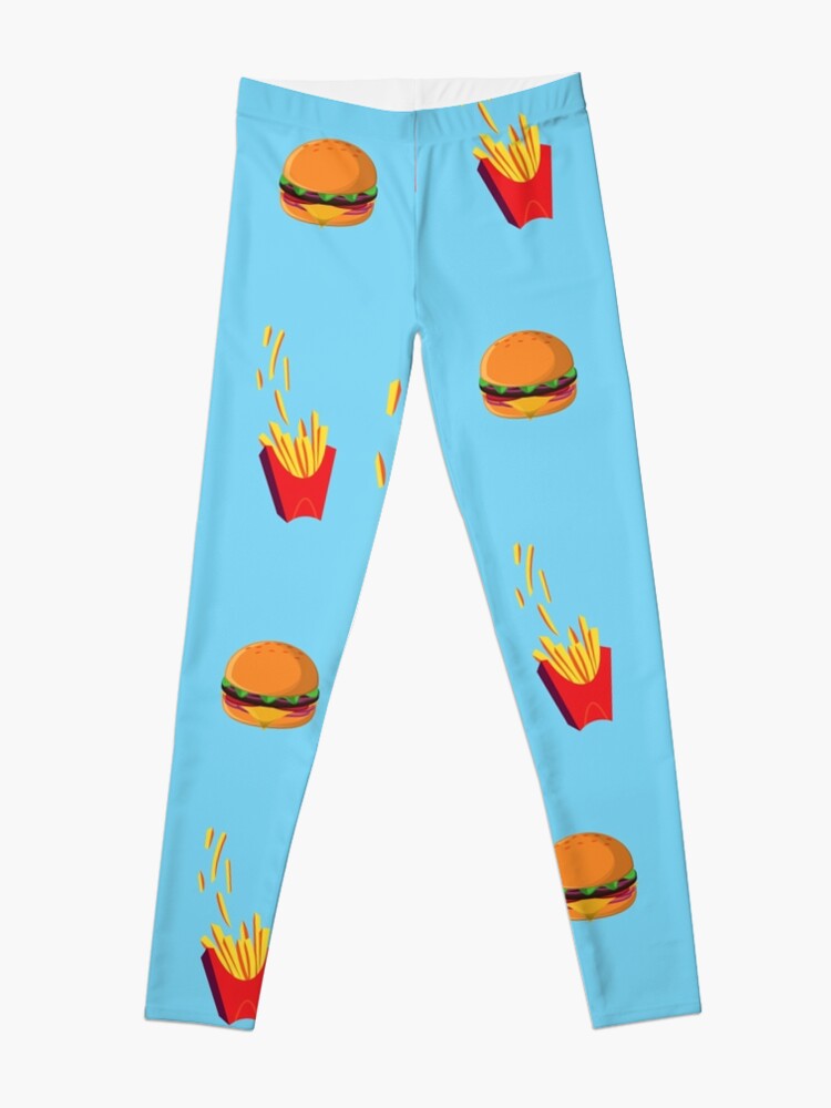 Discover French Fries Pattern Burger Leggings