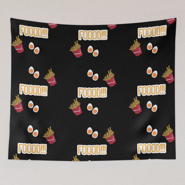 Item preview, French Fries Pattern Burger Light Black designed and sold by kyds.