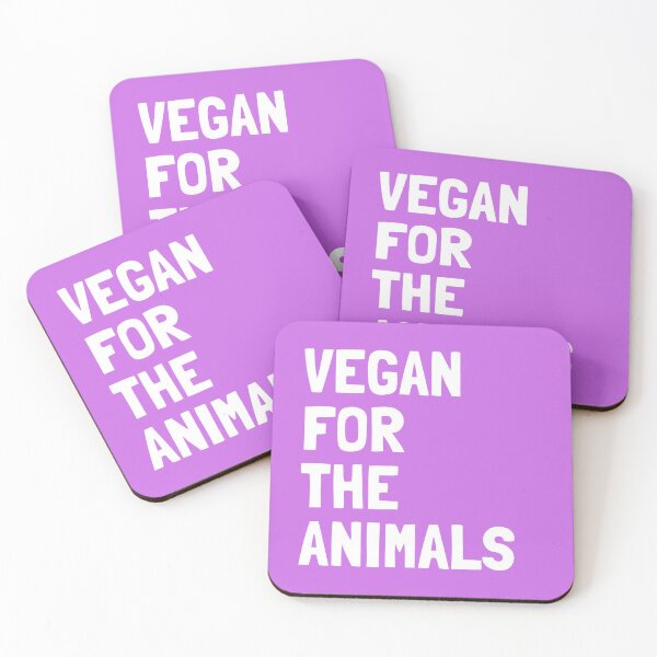 Item preview, Copy of Vegan For The Animals | Magenta Square White Text designed and sold by EarlessPierre.