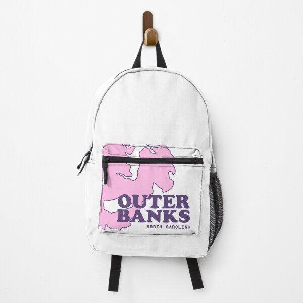 Artikelvorschau, Die äußeren Banken, North Carolina NC Karte Umriss Pink entworfen und verkauft von illhustration.