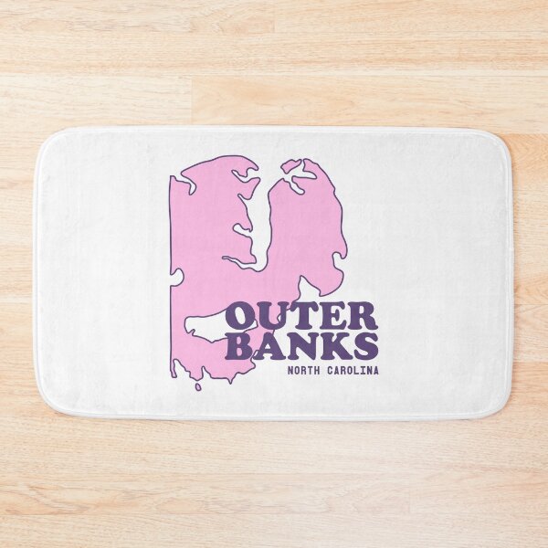 Item preview, The Outer Banks, North Carolina NC Map Outline Pink designed and sold by illhustration.