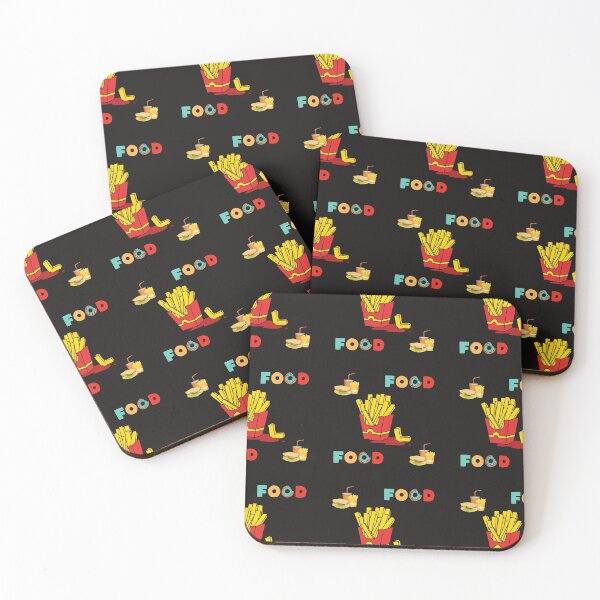 Item preview,  French Fries Pattern Food Black designed and sold by kyds.
