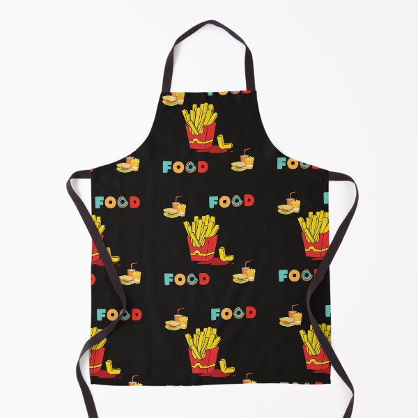 Item preview, French Fries Pattern Food Black designed and sold by kyds.