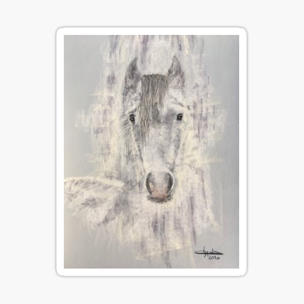 Aperçu de l'œuvre Cheval abstrait au pastel créée et vendue par Isabelle Audoin.