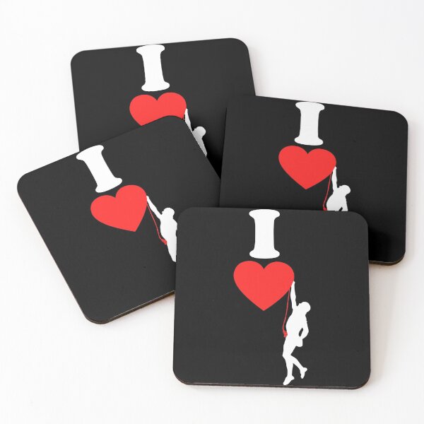 Item preview, I Heart Climbing Bouldering Love Climber Boulder designed and sold by DerNerd.