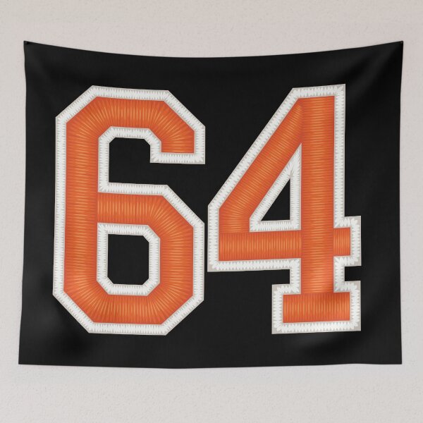 Item preview, Sports Number 64 Jersey Sixty Four Orange designed and sold by elhefe.
