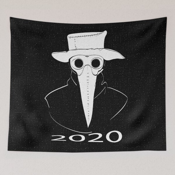 Item preview, Plague Doctor 2020, Christmas pin, Quarantine shirt, Pandemic Ornament, Holiday Ornament, Plague Dr, Covid Ornament designed and sold by GalleryArtField.