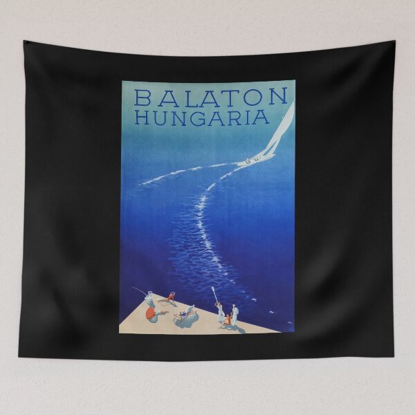 Artikelvorschau, retro classic Balaton poster entworfen und verkauft von CorasPosters.