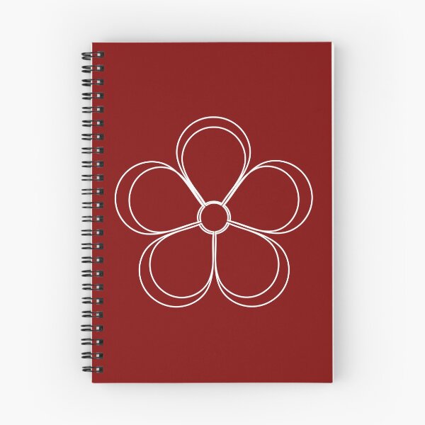 Item preview, White flower on dark red designed and sold by Ninaeva.