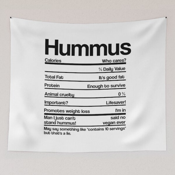 Artikelvorschau, HUMMUS NÄHRWERTE entworfen und verkauft von noahs-shop.
