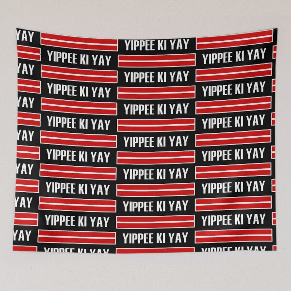Item preview, Retro Yippee ki yay - sleek red white stripe edition designed and sold by Deegital18.