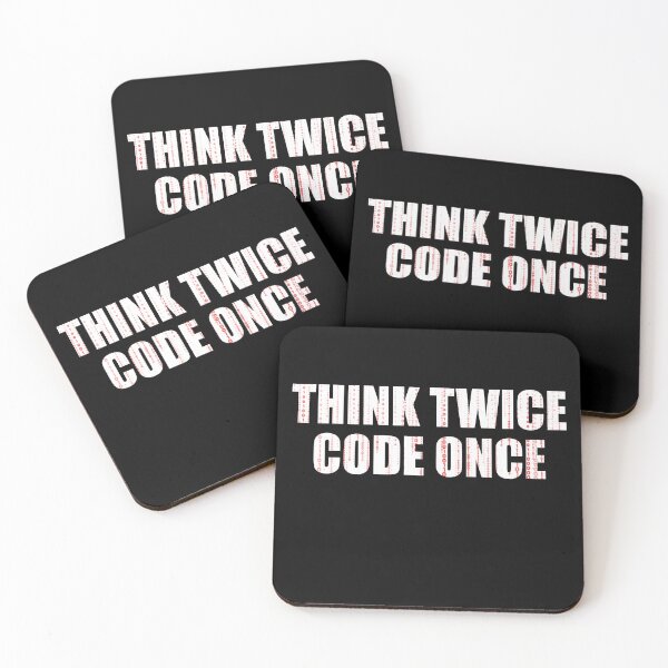 Item preview, Think Twice Code Once -Always better think red designed and sold by emm-j.
