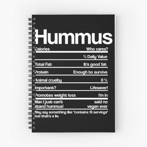 Item preview, HUMMUS NUTRITION FACTS designed and sold by noahs-shop.